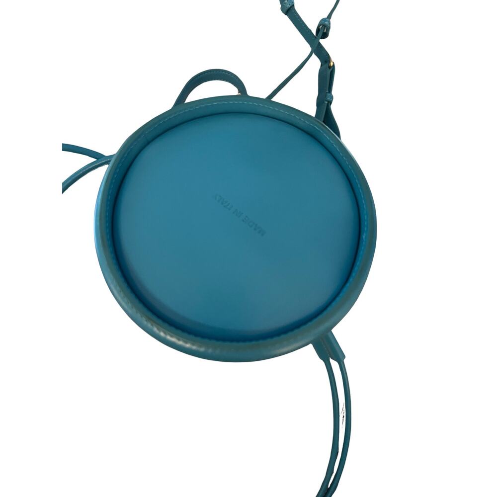 Alexander McQueen Soft Curve Bucket Bag Cerulean Nappa Leather Mini Crossbody - Picture 5 of 7